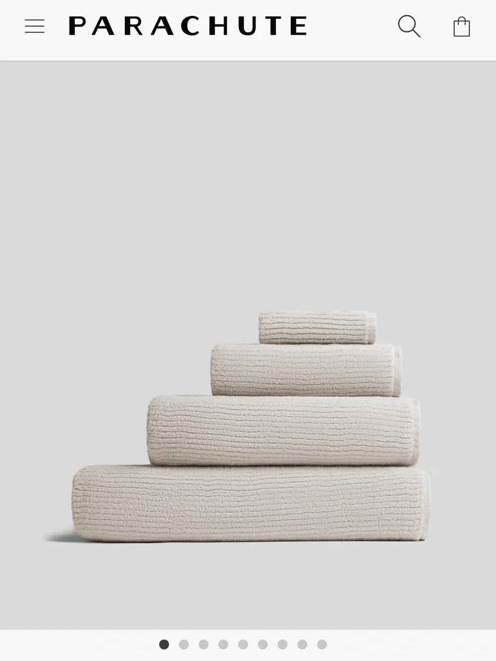 Parachute Ribbed Bath Towel - Natural Cream